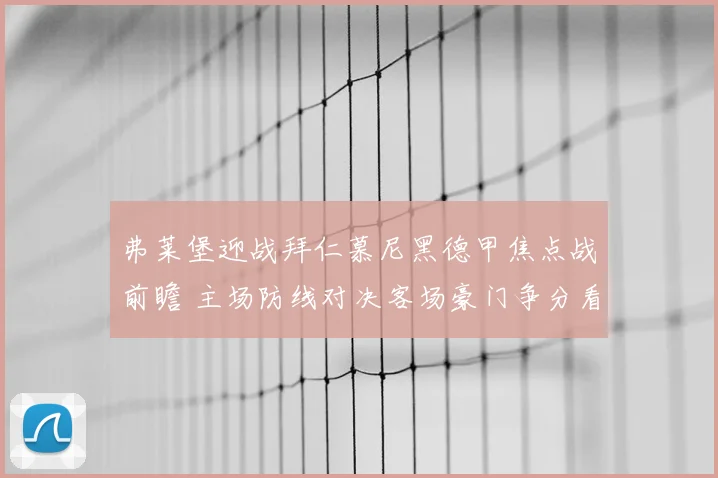 弗莱堡迎战拜仁慕尼黑德甲焦点战前瞻 主场防线对决客场豪门争分看点足